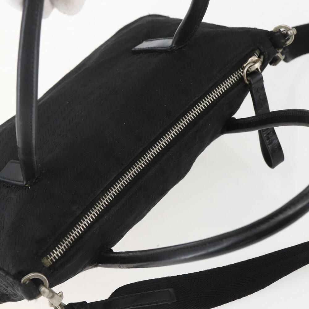 PRADA Hand Bag Nylon 2way Black Silver Auth BA9174 - Picture 6 of 16